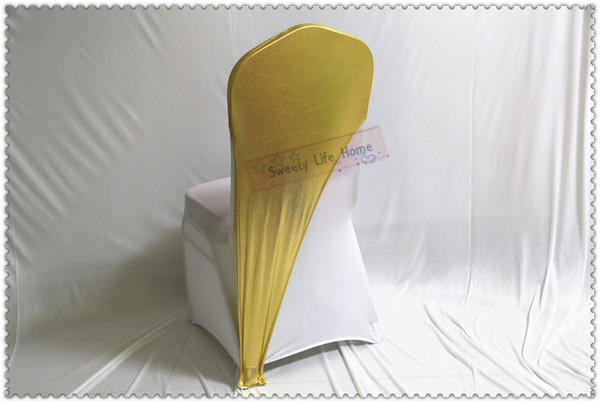 Gold elastic chair hood 50pcs Gold-plated chair cap /Lycra bronzing chair cap for wedding and banquet/Free shipping