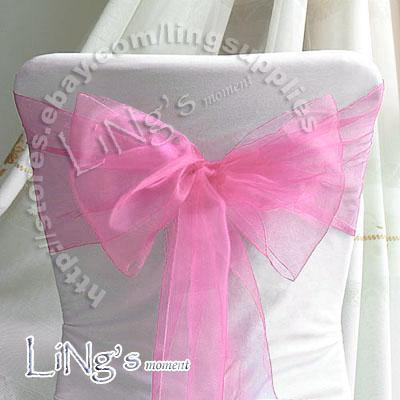 Tracking number--50PCS Mauve Wedding Party Banquet Chair Organza Sash Bow