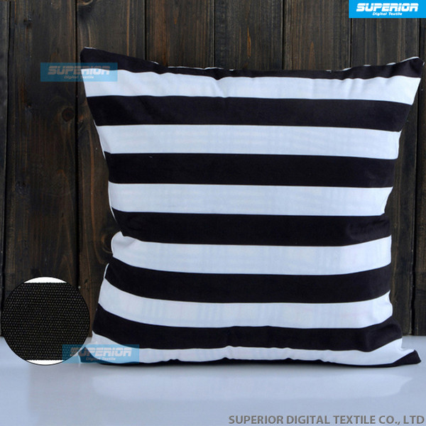 80pcs/lot Decorative Cotton Canvas Square Throw Pillow Cushion Cover Handmade Black and White Stripe Toss Pillowcase with Hidden Zipper