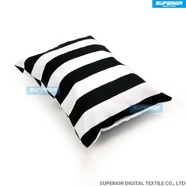 40pcs/lot Decorative Cotton Canvas Square Throw Pillow Cushion Cover Handmade Black and White Stripe Toss Pillowcase with Hidden Zipper