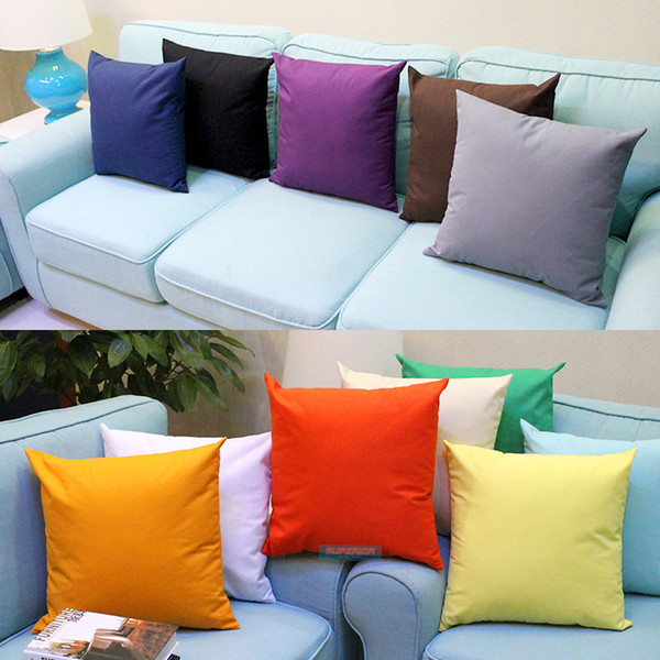 30pcs 16x16 inches 8oz Pure Cotton Dyed Canvas Cushion Cover Solid Colors 100% Cotton Canvas Pillow Cover 100 Colors Stock Available