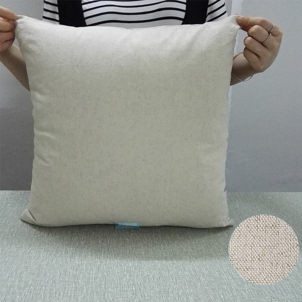 100 pcs 18x18inches Linen-Cotton Blended Grey Plain Pillowcase Grey Blank Linen Cushion Cover 240gsm Natural Fine Linen Sofa Pillow Cover