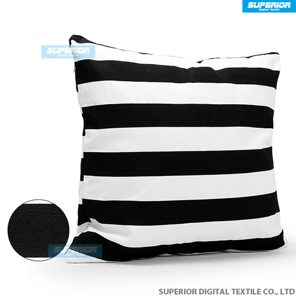 70pcs/lot Decorative Cotton Canvas Square Throw Pillow Cushion Cover Handmade Black and White Stripe Toss Pillowcase with Hidden Zipper