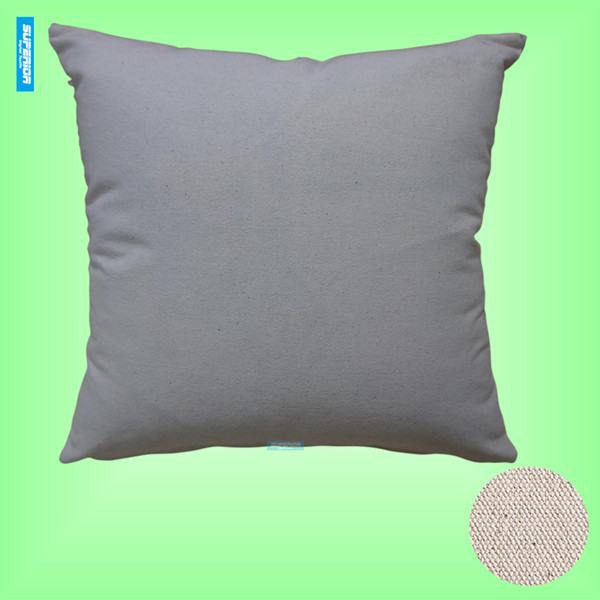 1pcs 16x16 Inches 12 oz Natural Cotton Canvas Pillow Case Light Gray Cushion Cover Hi-Q Thick Blank Pillow Cover Perfect For Crafters DIY