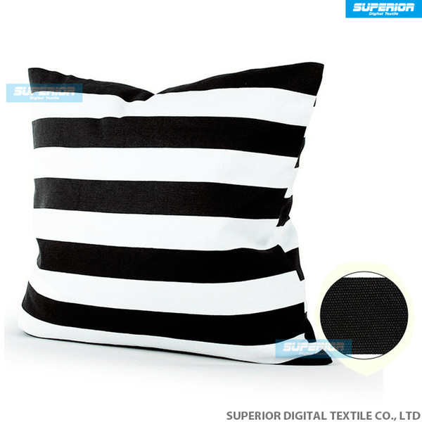 50pcs/lot Decorative Cotton Canvas Square Throw Pillow Cushion Cover Handmade Black and White Stripe Toss Pillowcase with Hidden Zipper