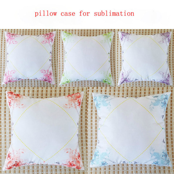 blank pillow case for sublimation flower polyester pillow thermal transfer printing DIY personalized customized gifts wholesales