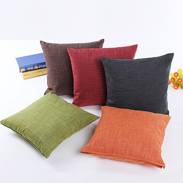 100pcs/lot blank pillow case cotton linen blend custom print logo cushion cover for Decorative