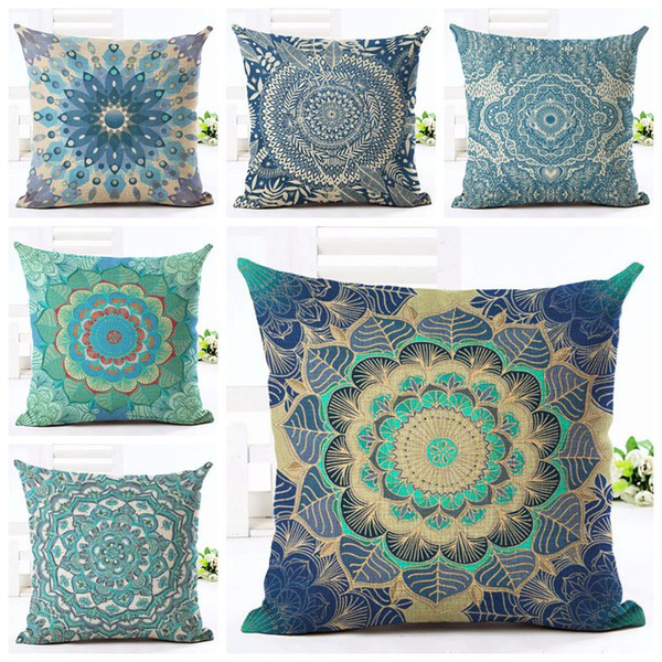 ethnic floral cushion cover lotus flower almofada boho decorative pillows case scandinave cojines nordic home decoration