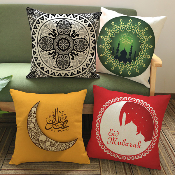 Islamic Month Ramadan Culture Art 11 Styles Cushion Covers The Middle East Style Home Decorative Pillow Cover Linen Cotton Pillow Case