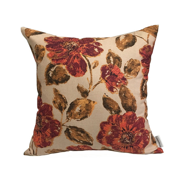 Vintage Flowers Print Designer Cushion Cover Home Square Decorative Pillow Case Office Sofa Chair Cover 45x45cm