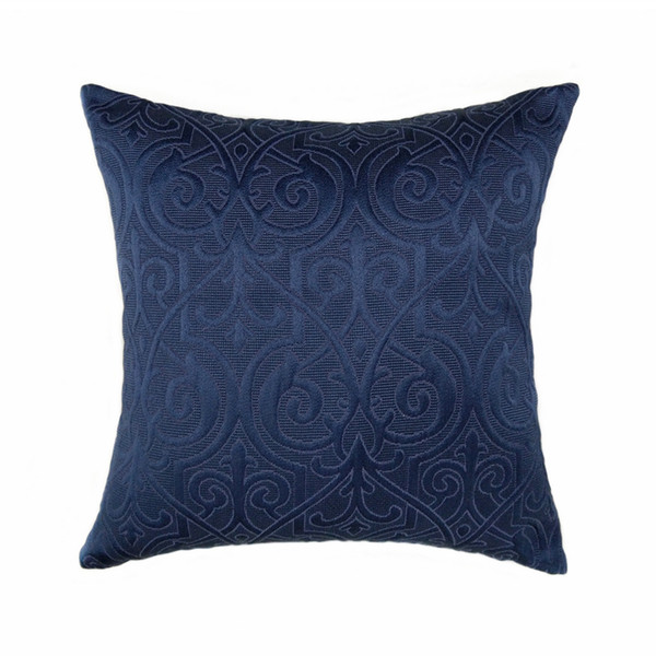 Luxurious Vintage Interior Indigo Blue Home Decorative Pillow Case 45x45cm Jacquard Woven Floor Sofa Chair Home Living Room Cushion Cover