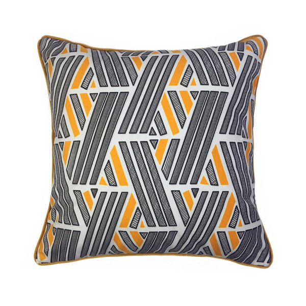 Modern Orange Black Blend Stripes Decorative Throw Pillow Case Digital Print Velvet Floor Sofa Chair Home Bedding Cushion Cover 45x45cm