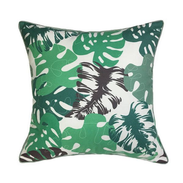 Summer Palm Leaf Fashion Digital Printed Green Decorative 
8000
Gift Throw Pillow Case Woven Floor Sofa Chair Home Bedding Cushion Cover 45x45cm