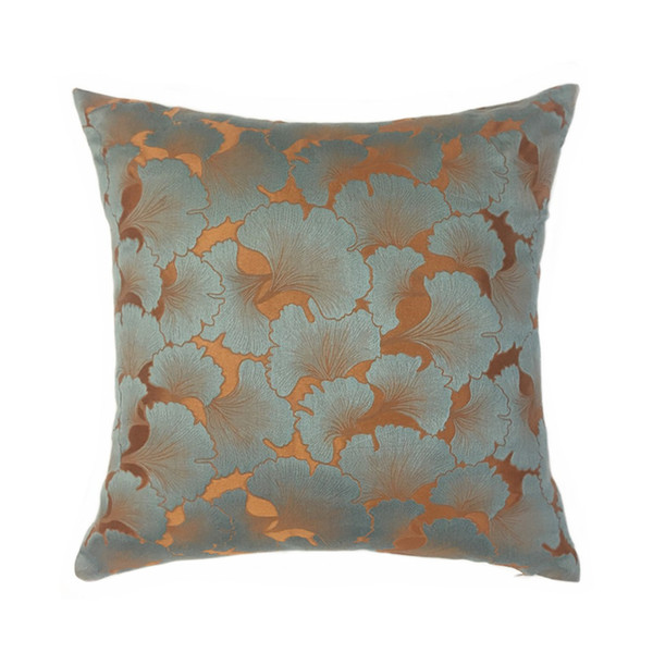 Traditional Chinese Style Maple Leaf Decorative Throw Pillow Case Jacquard Woven Floor Sofa Chair Home Bedding soft Cushion Cover 45x45cm
