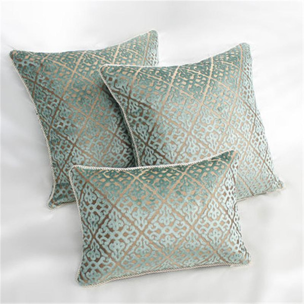 BZ194 Luxury green Chinese cut velvet fabric Cushion Cover Pillowcase Sofa/Car Cushion /Pillow Home Textiles supplies