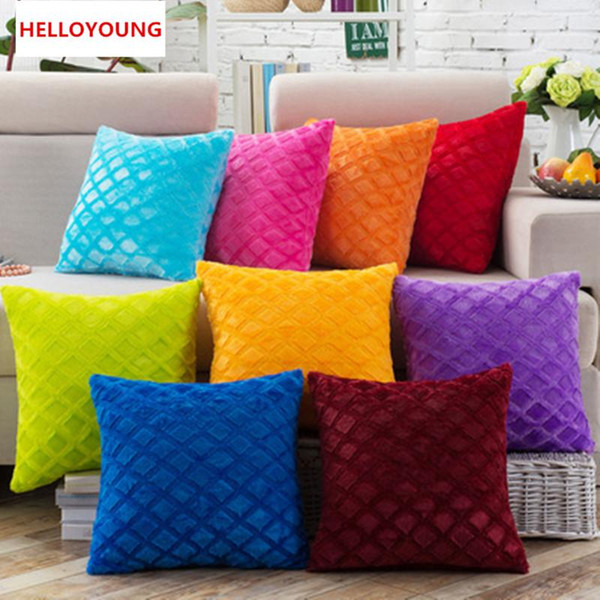 BZ039 Luxury Cushion Cover Pillow Case Home Textiles supplies Lumbar Pillow Super soft short plush chair seat