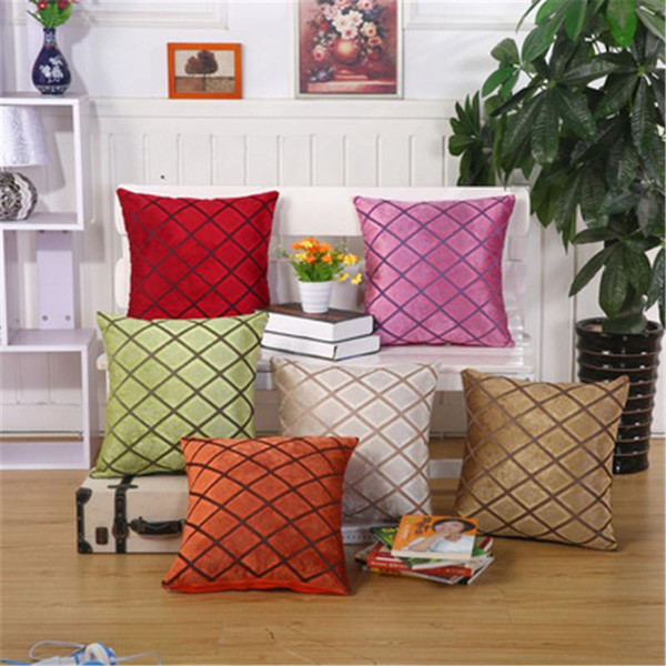 BZ161 Luxury Cushion Cover Pillow Case Home Textiles supplies Lumbar Pillow Lattice 6 color decorative throw pillows chair seat