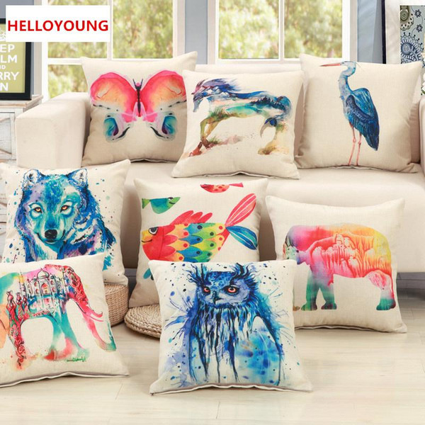 BZ107 Luxury Cushion Cover Pillow Case Home Textiles supplies Lumbar Pillow animal world decorative throw pillows chair seat