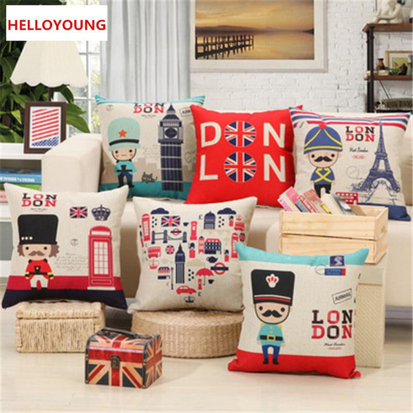 BZ103 Luxury Cushion Cover Pillow Case Home Textiles supplies Lumbar Pillow Character British style pillows chair seat