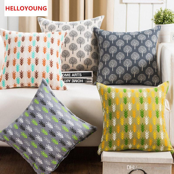 BZ120 Luxury Cushion Cover Pillow Case Home Textiles supplies Forest pattern decorative throw pillows chair seat