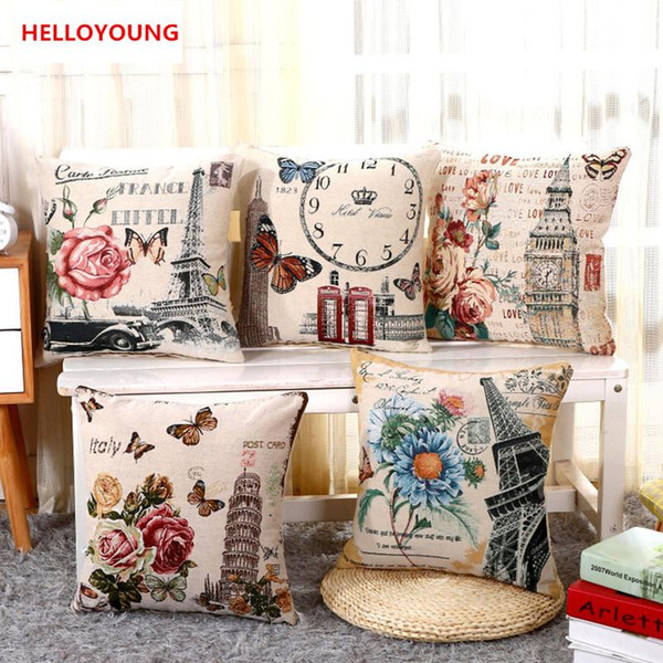 BZ063 embroidery Cover Pillow Case Home Textiles supplies Lumbar Pillow Flower landscape architecture