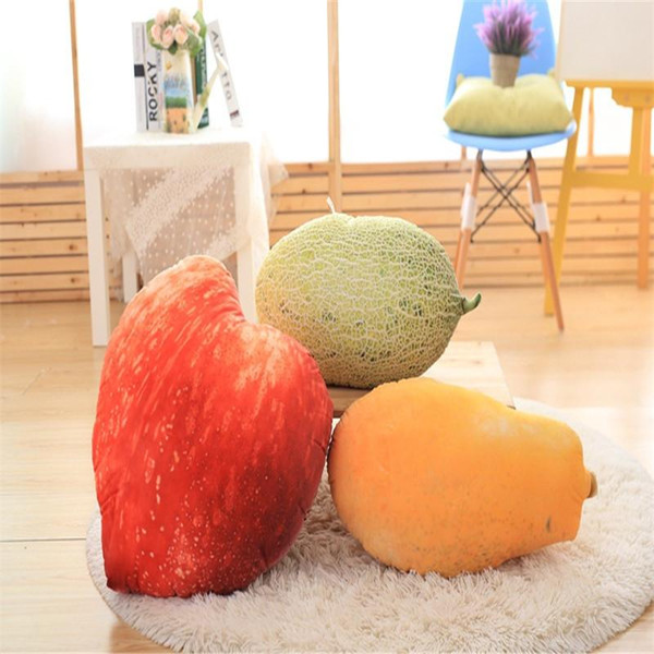 BZ405 New 3D Simulation Fruit pillow Decorative Cushion Throw Pillow With Inner Home Decor Sofa Emulational Toys No Zipper