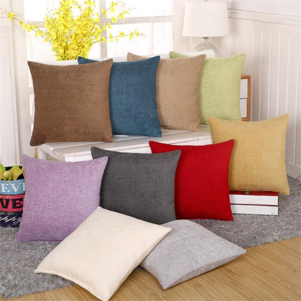 BZ142 Luxury Cushion Cover Pillow Case Home Textiles supplies Lumbar Pillow Lattice Chenille plain pillow chair seat