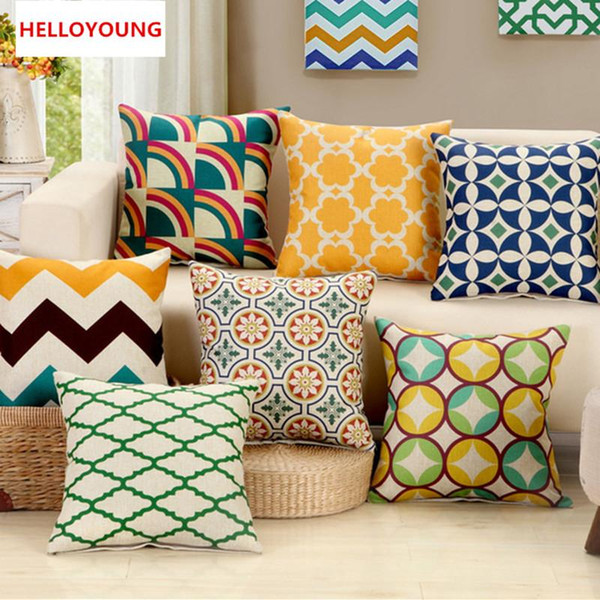 BZ006 Luxury Cushion Cover Pillow Case Throw Pillow Cushion Geometric Patterns Home Decor Sofa Car Seat Decorative