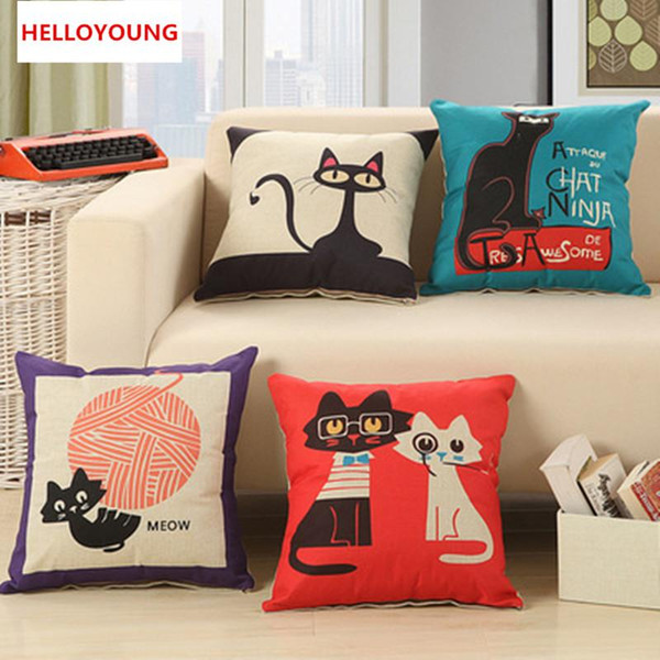 BZ032 Luxury Cushion Cover Pillow Case Home Textiles supplies Lumbar Pillow Case cat decorative throw pillows chair seat