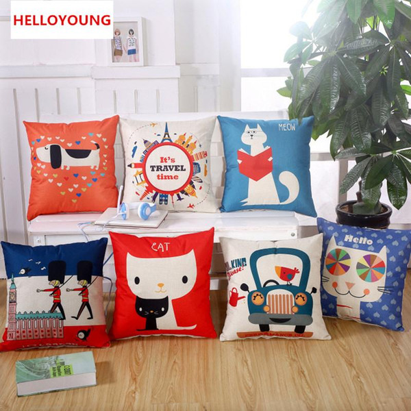 BZ070 Luxury Cushion Cover Pillow Case Home Textiles supplies Lumbar Pillow cartoon style decorative throw pillows chair seat