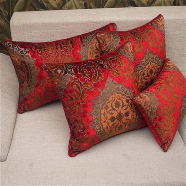 BZ193 Red elegant European velvet Eng
8000
raved fabric Cushion Cover Pillowcase Sofa/Car Cushion /Pillow Home Textiles supplies