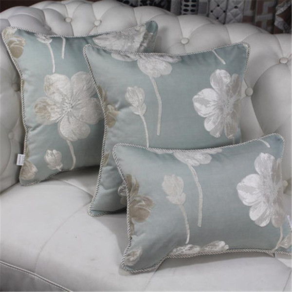 BZ190 Luxury Pastoral style Cotton/linen Embroidery Cushion Cover Pillowcase Sofa/Car Cushion /Pillow Home Textiles supplies