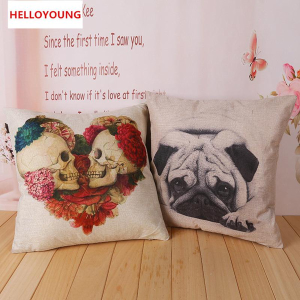 BZ012 Luxury Cushion Cover Pillow Home Textiles Skull cushion cover decorative pillows chair seat