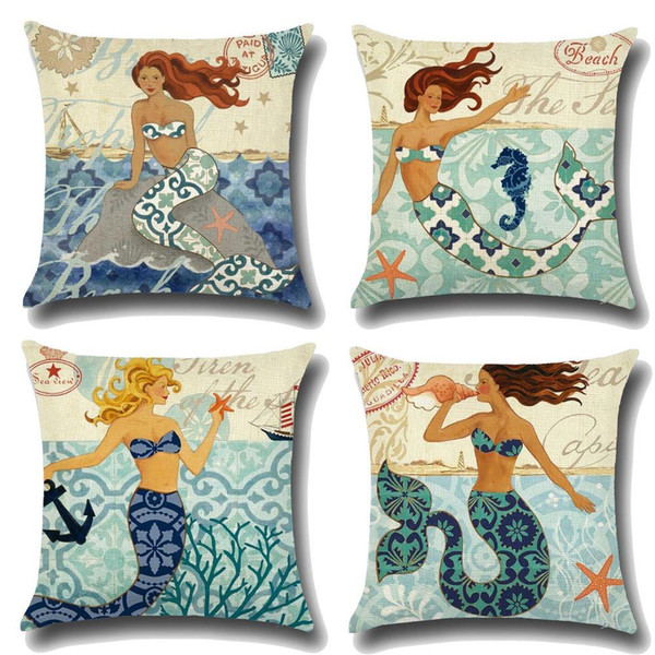 BZ151 Luxury Mermaid Cushion Cover Pillow Case Home Textiles supplies decorative throw pillows chair seat