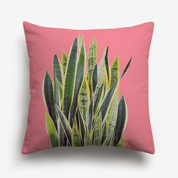 Cactus Pineapple Avocado Cushion Covers Summer Tropical Plants Birds Toucan Pillow Cover Decorative Linen Cotton Pillow Case For Bedroom