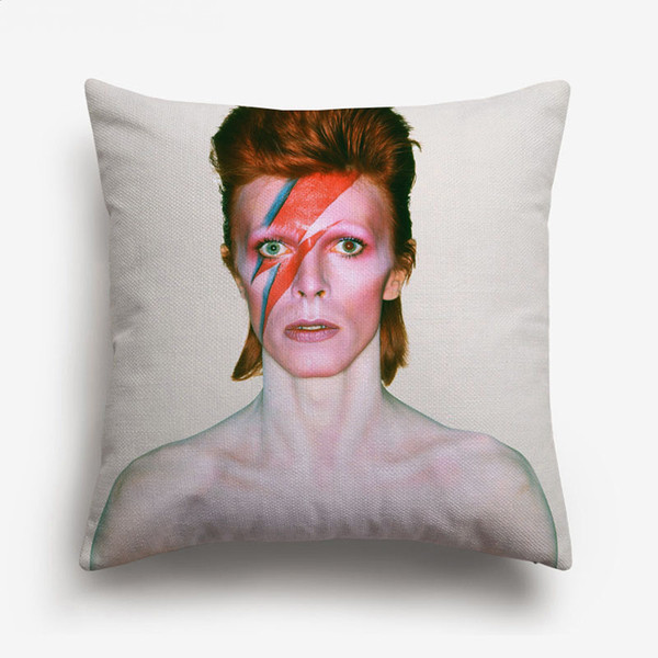 David Bowie Space Cushion Cover European Style Decorative Sofa Throws Cushion Covers Linen Cotton Pillow Case Gift