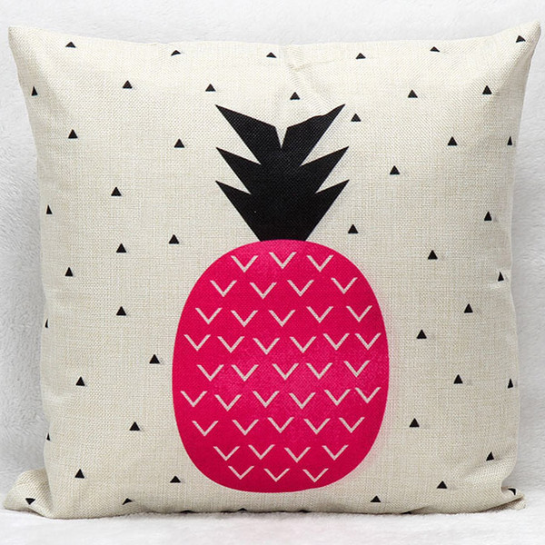 Hand Painting Pineapple Art Cushion Covers Summer Tropical Fruit Cushion Cover Linen Pillow Case For Bedroom Decoration