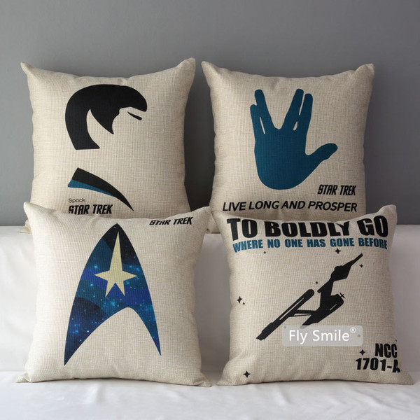 Star Trek Spock Cushion Covers DON'T BOTHER ME I'M WATCHING COSMOS Cushion Cover Decorative Linen Cotton Pillow Case For Bedroom Sofa