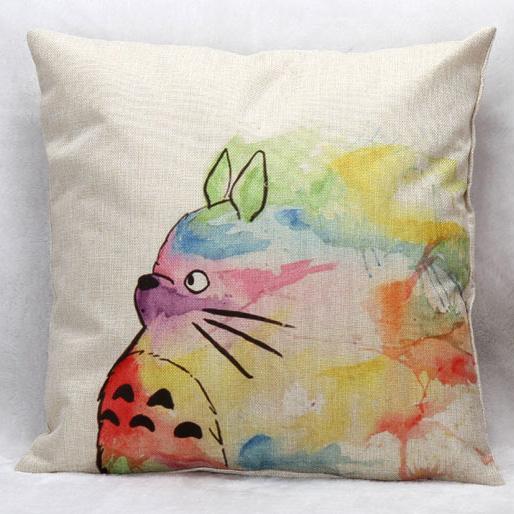 Watercolor Painting Animal Cushion Covers Home Decorative Cushion Cover Linen Pillow Case For Bedroom Sofa Couch