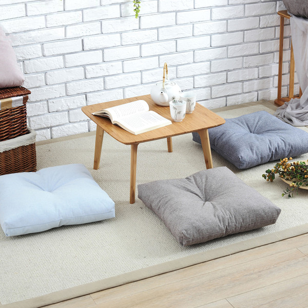 Japan Style Cotton Linen Seat Cushion Mat for Floor Chair Sofa Home Office Decorative Square Cushion Pad cojines decorativos Sitting Pads