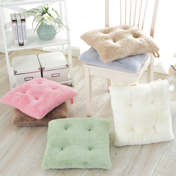 Comfortable Chair Pillow Seat Pad Decorative Pillows Living Room Classroom Chair Pad 43X43CM Double Sided Plush Cushion