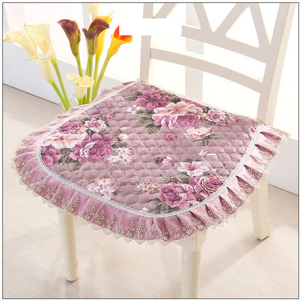 Family 2 pcs lot European Fabric Cojines Decorativos Non-slip Coussins Decor a la Maison Not Shrink Table Dining Chair Pad Non Shift Mat