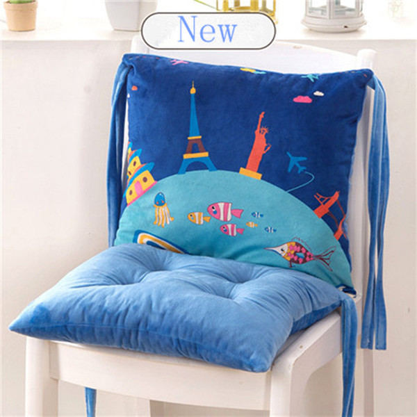 2022Lovely Cartoon Conjoined Chair Cushions For Kitchen Seat Cushion For Office Chair Colorful Sofa Pad Multicolor Back Seat Pillow Mat