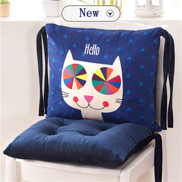 Cartoon Conjoined Chair Cushions For Kitchen Seat Cushion For Office Chair Colorful Sofa Pad Multicolor Back Seat Pillow Mat