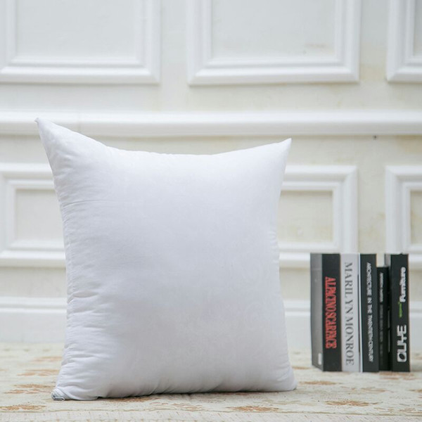 White Pillow Inner PP Soft Square Cotton Pillow Filling Filler Bedding Bedroom Living Room Pillow Core Inner Cushion Filling with zipper