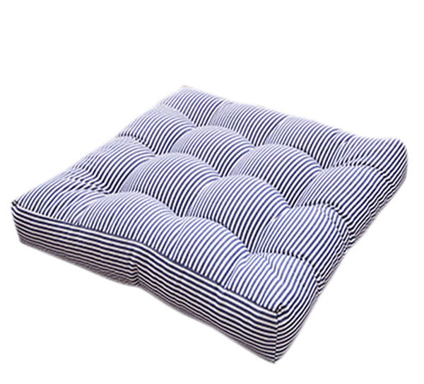 EONSHINE Elegant Striped Fluffy Chair Pads Cushion, Polyester Filled Floor Meditation Rush Cushion for Home Office, Pack of 1