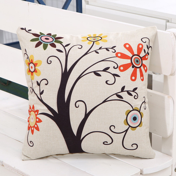 FREESHIPPING linen cotton cushion Faux Decorative Embroidery cushion cover pillow cover Home Decor Sofa free shipping