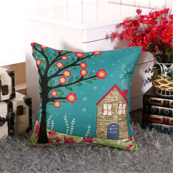 New Cotton Linen Series Pillow Covers 16 Styles Company Promotional Advertising Gifts Can Be Printed Logo Free Customized Any Pattern