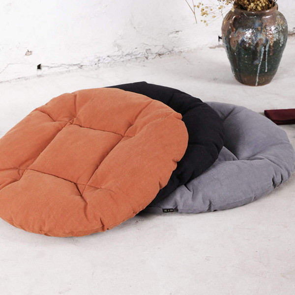 Japanese Style 50*50cm Round Shorthaired Rose Cushion Home Floor Chair Decor Cushion Pad Car Mat Chair 3 Styles