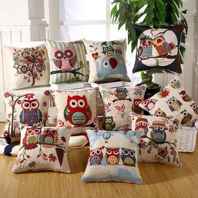 Cartoon Pattern Pillow Case Sofa Cushions Cushion Cover Pillow Cases Living Room Oiffice Linen Pillow Covers Home Decoration 45*45CM LDH103